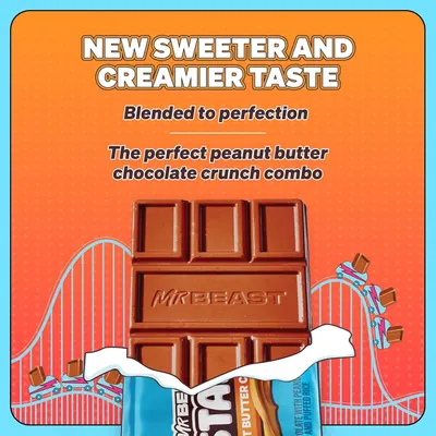 Highlights the new sweeter and creamier taste of the product, emphasizing its improved flavor profile to attract customers.