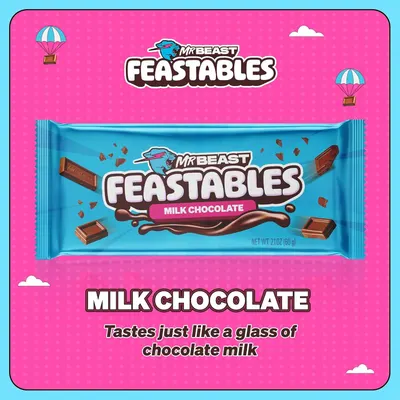 Highlights the unique flavor profile of the chocolate bar, comparing it to the taste of chocolate milk to appeal to consumers who enjoy that flavor.