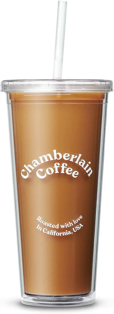 Reinforces the Chamberlain Coffee brand and emphasizes its California roots to build trust and association.
