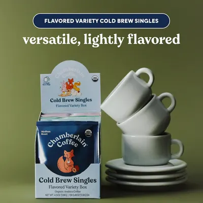 Highlights the versatility and subtle flavoring of the cold brew singles, appealing to customers who want variety without overpowering taste.