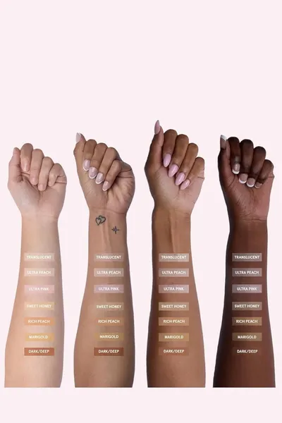 Guides customers in selecting the right shade of makeup for their skin tone across a range of complexions.