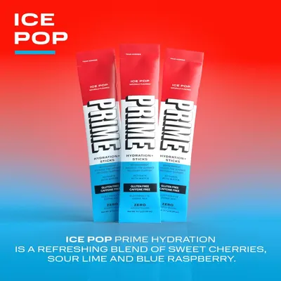Highlights multiple product benefits including hydration, refreshing flavor blend, and dietary considerations (gluten-free, caffeine-free).
