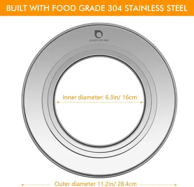 Highlights the product's high-quality material construction to reassure customers about its safety and durability for food-related use. Provides exact measurements of the product to help customers…