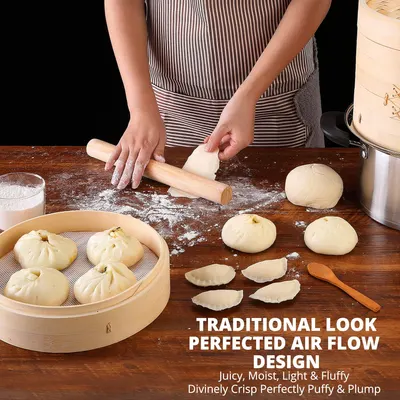 Demonstrates the process of making dumplings, showing the traditional preparation method to appeal to cooking enthusiasts. Highlights the product's perfected…