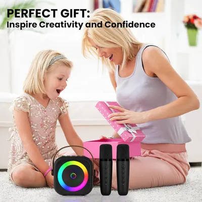 Showcases the product as an ideal gift to inspire creativity and confidence in children, demonstrating its use in a family setting.