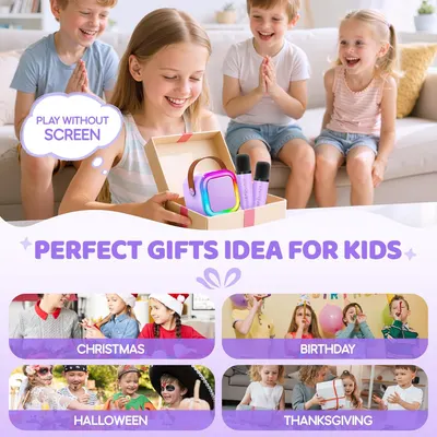 Secondary Images for IROO Mini Karaoke Machine for Kids