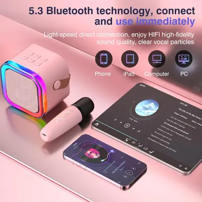 Secondary Images for Mini Karaoke Machine for Kids Ages 2-12
