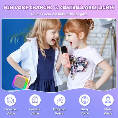 Showcases multiple fun features of the product to appeal to children and parents as an entertaining birthday gift.