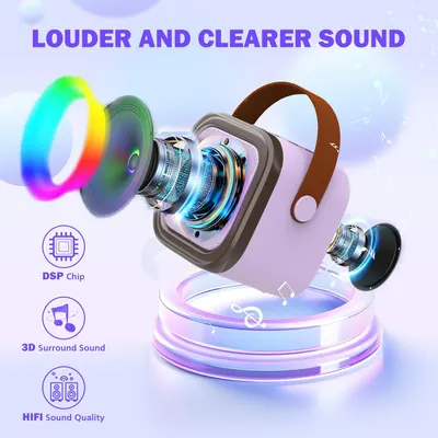 Highlights the product's enhanced audio capabilities, emphasizing louder and clearer sound output to attract audio enthusiasts.