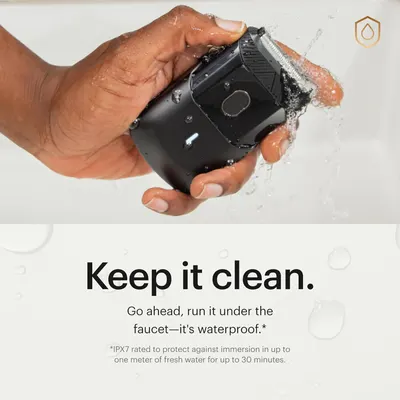 Demonstrates the product's waterproof capability, reassuring customers that it can be safely cleaned under running water.