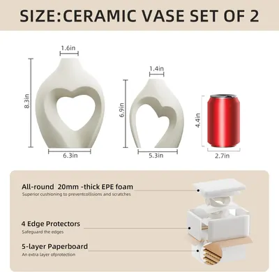 Secondary Images for White Vases for Decor
