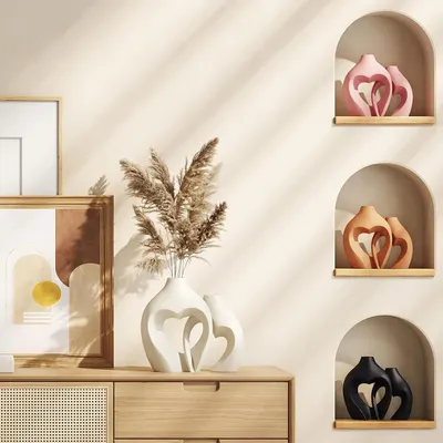 Showcases the product in a stylish home setting to demonstrate its aesthetic appeal and versatility as a decorative piece.