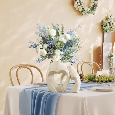 Showcases the product in a stylish, romantic table setting to inspire customers and demonstrate its use in creating beautiful environments.
