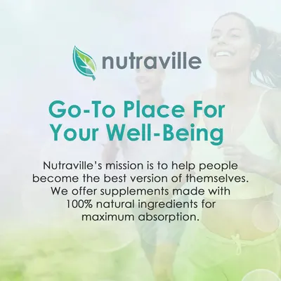 Communicates the brand's mission of helping people improve their well-being through natural supplements.