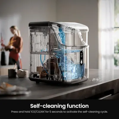 Highlights the product's self-cleaning capability, demonstrating ease of maintenance and hygiene.