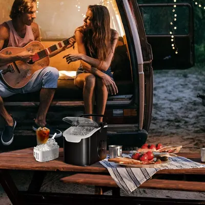 Demonstrates the product's versatility for outdoor entertainment and camping scenarios, showing how it enhances social gatherings and outdoor experiences.