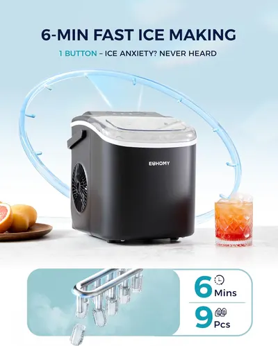 Secondary Images for EUHOMY Countertop Ice Maker Machine with Handle
