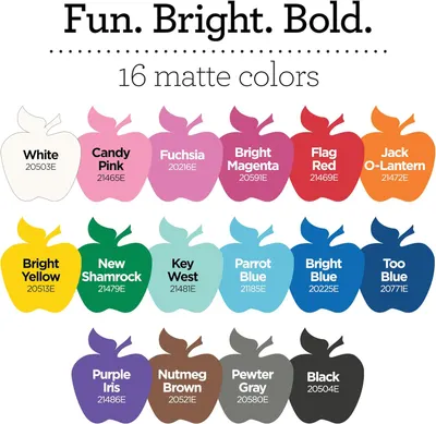 Showcases the wide range of matte color options available for the product, emphasizing the fun and bold nature of the color choices.