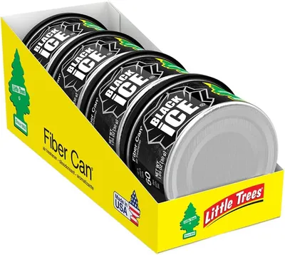 Shows the customer that they receive multiple units of the Black Ice air freshener in a convenient retail display box.