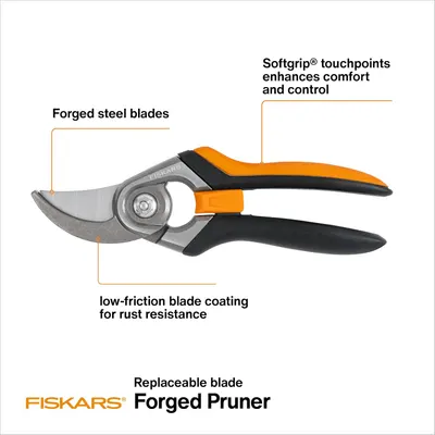 Highlights key features of the pruner to demonstrate its quality construction and user-friendly design.