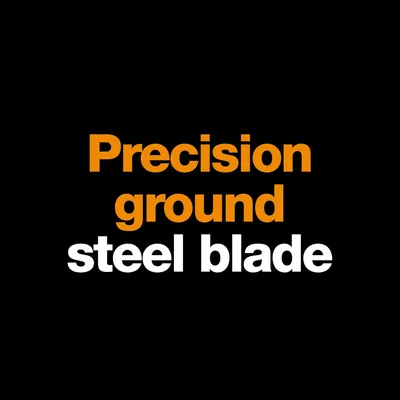 Highlights the high-quality construction of the product's blade, emphasizing precision and durability to reassure customers about the product's cutting performance.