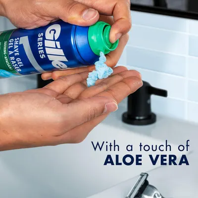 Highlights the inclusion of aloe vera in the product formula to communicate a soothing and moisturizing benefit.