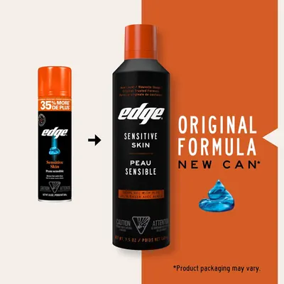 Informs customers about the product's new can design while reassuring them that it still contains the original trusted formula.