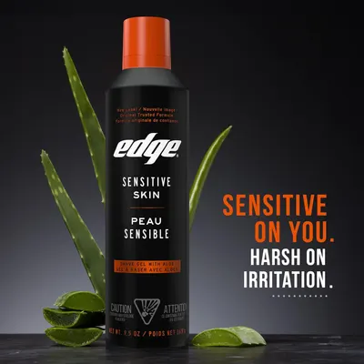 Highlights the product's gentle formula for sensitive skin while emphasizing its effectiveness against irritation.