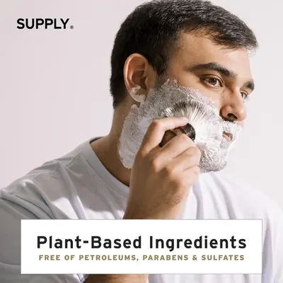 Highlights the product's use of natural, plant-based ingredients and absence of harsh chemicals to appeal to health-conscious consumers.