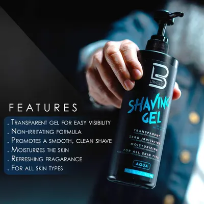 Highlights multiple benefits of the shaving gel to demonstrate its effectiveness and versatility for different users.