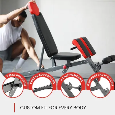 Highlights the product's versatility and customization options to appeal to a wide range of users with different body types and workout needs.