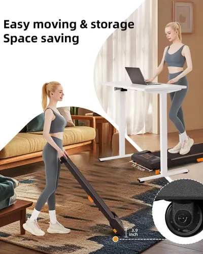Demonstrates how the product can be easily moved and stored, saving space in different home environments. Highlights multiple benefits of the product: easy to move, compact for storage, and…