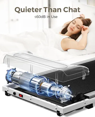Emphasizes the product's low noise level during use, reassuring customers it won't disturb their sleep or daily activities.