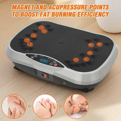 Highlights the product's magnet and acupressure points to promote fat burning, appealing to customers looking for weight loss solutions.