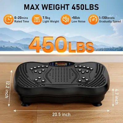 Highlights the product's maximum weight capacity and key specifications to inform potential buyers about its capabilities and features. Provides exact dimensions of the product to help customers…