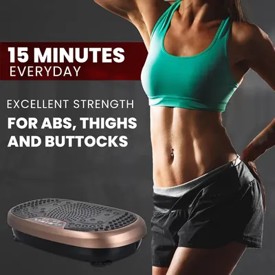 Highlights the quick 15-minute daily workout and specific muscle groups targeted to appeal to time-conscious consumers looking for effective, focused exercise.