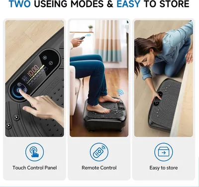 Highlights multiple convenient features of the product, including touch and remote control options, as well as its compact, easy-to-store design.