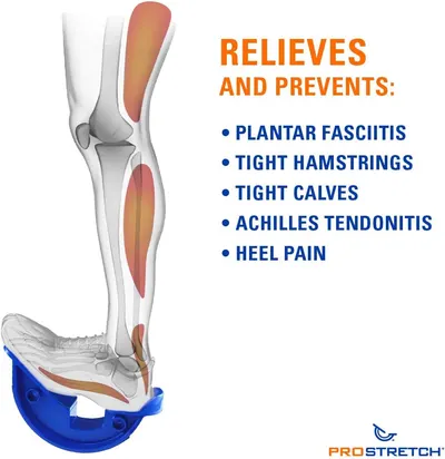 Highlights multiple foot and leg conditions that the product can relieve and prevent, demonstrating its versatility in addressing various lower body issues.