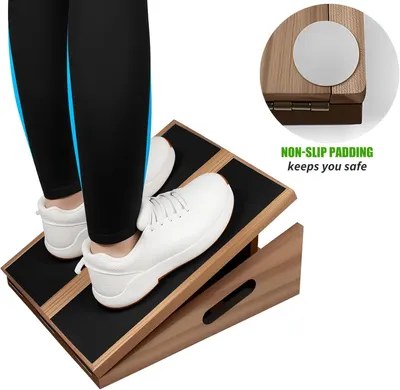 Highlights the safety feature of non-slip padding on the product to reassure users about stability and prevent accidents.
