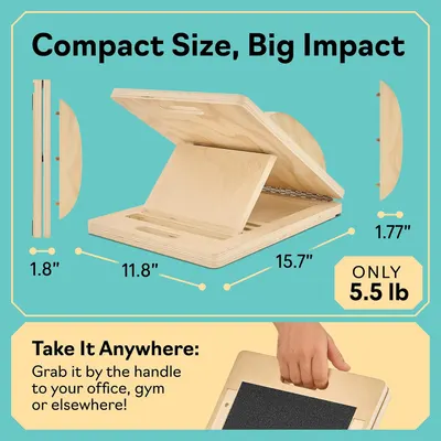Demonstrates the product's small size and light weight, emphasizing its portability and convenience. Shows that the product can be easily taken to various locations like office or gym, highlighting…