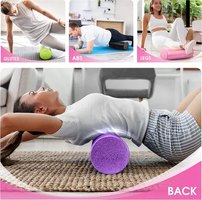 Demonstrates the versatility of the foam roller for targeting different muscle groups and body parts during exercise or recovery.