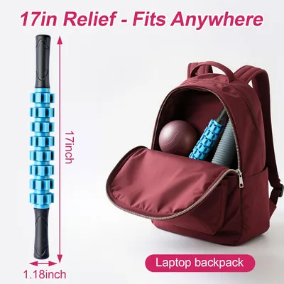 Demonstrates the product's small size and portability by showing it fits easily inside a laptop backpack. Shows that the product can be easily carried and used while traveling or commuting with a…