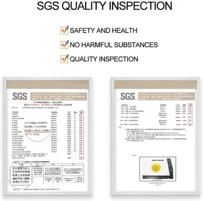 Demonstrates that the product has passed SGS quality inspection for safety, health, and absence of harmful substances, reassuring customers about product quality and safety.