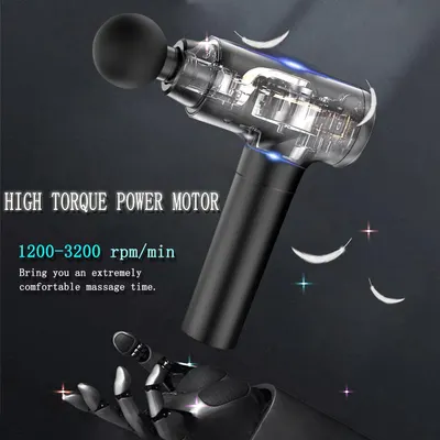Highlights the product's powerful motor capability, emphasizing its high torque and RPM range to convey superior massage performance.