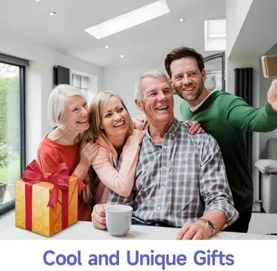 Shows the product as an ideal gift for family members across generations, emphasizing its versatility and appeal to different age groups. Highlights the product's suitability as a gift, likely for…