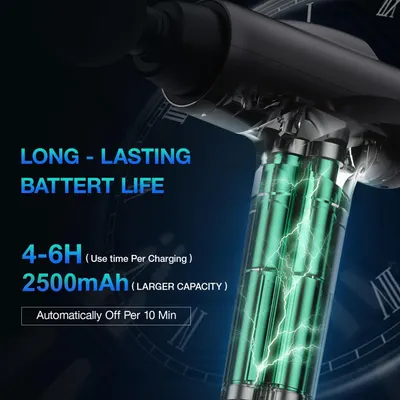 Highlights the product's extended battery life to reassure customers about its longevity and convenience.