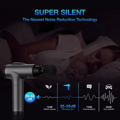 Highlights the product's extremely quiet operation, emphasizing its noise reduction technology for undisturbed sleep or relaxation.