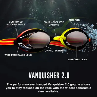 Secondary Images for Speedo Unisex-Adult Swim Goggles Mirrored Vanquisher 2.0