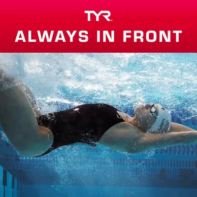 Reinforces TYR's brand positioning as a leader in competitive swimming gear, emphasizing performance and being at the forefront of the sport.