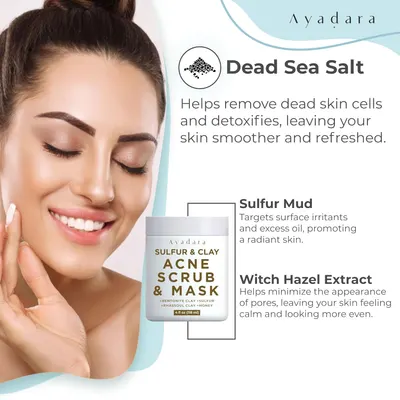 Highlights multiple key ingredients and their specific benefits for skin care, emphasizing how each component contributes to improving skin health and appearance.